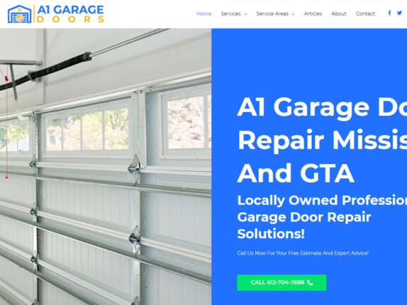 פיתוח נכס דיגיטלי וקידום אתר בקנדה A1 Garage Door Repair Mississauga