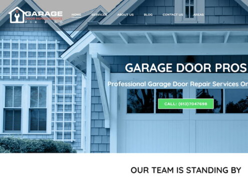 פיתוח נכס דיגיטלי וקידום אתר בקנדה Garage Door Pros Ontario