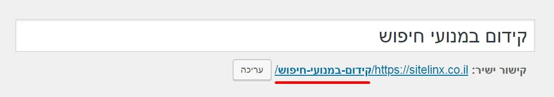 הגדרת מבנה קישורים לקידום אתר במנועי חיפוש - סייטלינקס